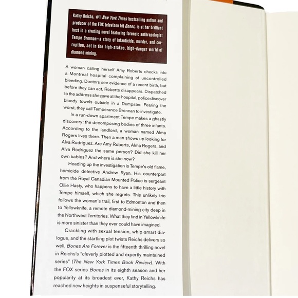 Bones Are Forever Hardcover Novel Kathy Reichs Holographic Cover TV Show Sparkly - Picture 4 of 8